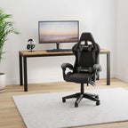 Grey/Black, Black/Pink, Orange/Black, Black/Purple Reclining High-Back Gaming Chair for 1 Person