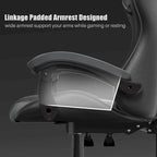 Grey/Black, Black/Pink, Orange/Black, Black/Purple Reclining High-Back Gaming Chair for 1 Person