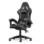 Grey/Black, Black/Pink, Orange/Black, Black/Purple Reclining High-Back Gaming Chair for 1 Person