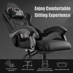 Grey/Black, Black/Pink, Orange/Black, Black/Purple Reclining High-Back Gaming Chair for 1 Person