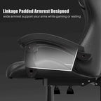 Grey/Black, Black/Pink, Orange/Black, Black/Purple Reclining High-Back Gaming Chair for 1 Person