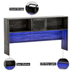 L-Shaped Corner Desk with Hutch & File Cabinet, 1-Person (Black / Red Oak / White / Rustic Brown / Grey Oak)