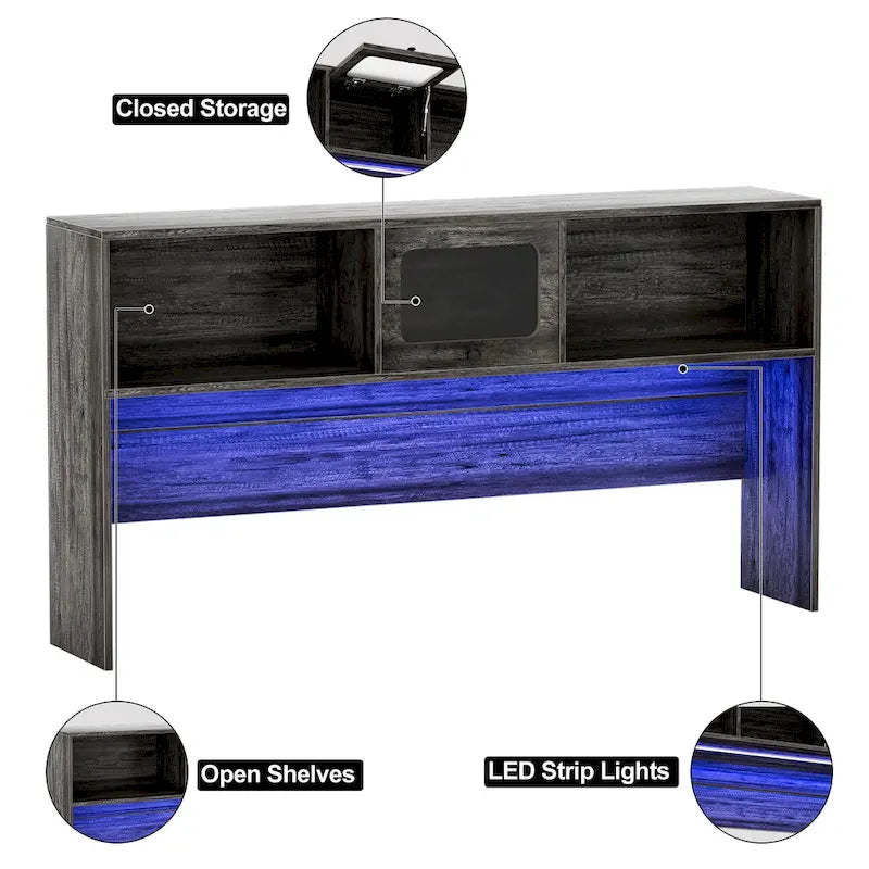 L-Shaped Corner Desk with Hutch & File Cabinet, 1-Person (Black / Red Oak / White / Rustic Brown / Grey Oak)