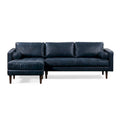Left Sectional Sofa, Italian Leather, 4 Colors, Seats 3–4