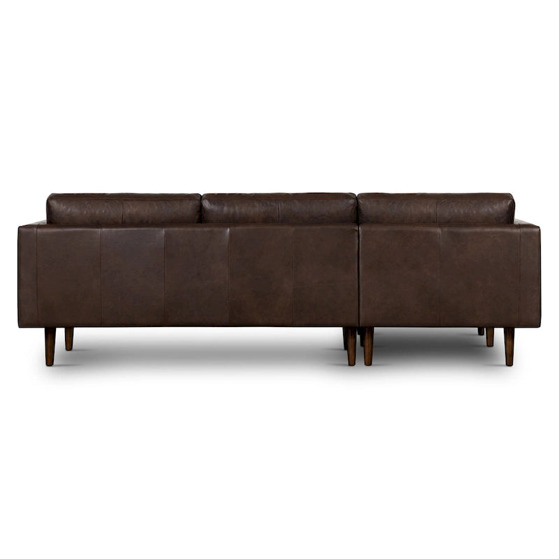 Left Sectional Sofa, Italian Leather, 4 Colors, Seats 3–4