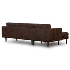 Left Sectional Sofa, Italian Leather, 4 Colors, Seats 3–4