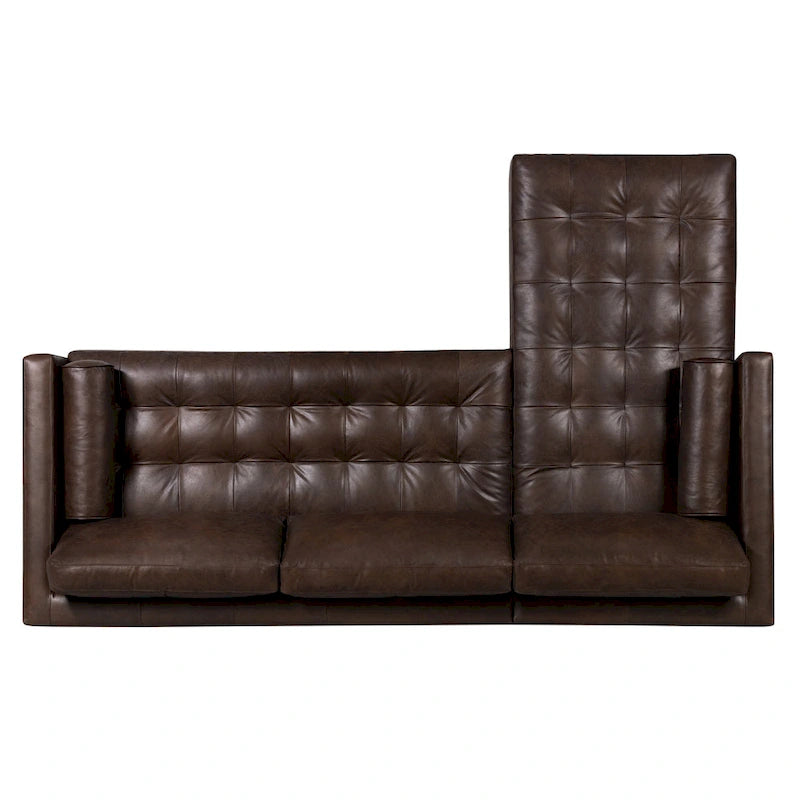Left Sectional Sofa, Italian Leather, 4 Colors, Seats 3–4