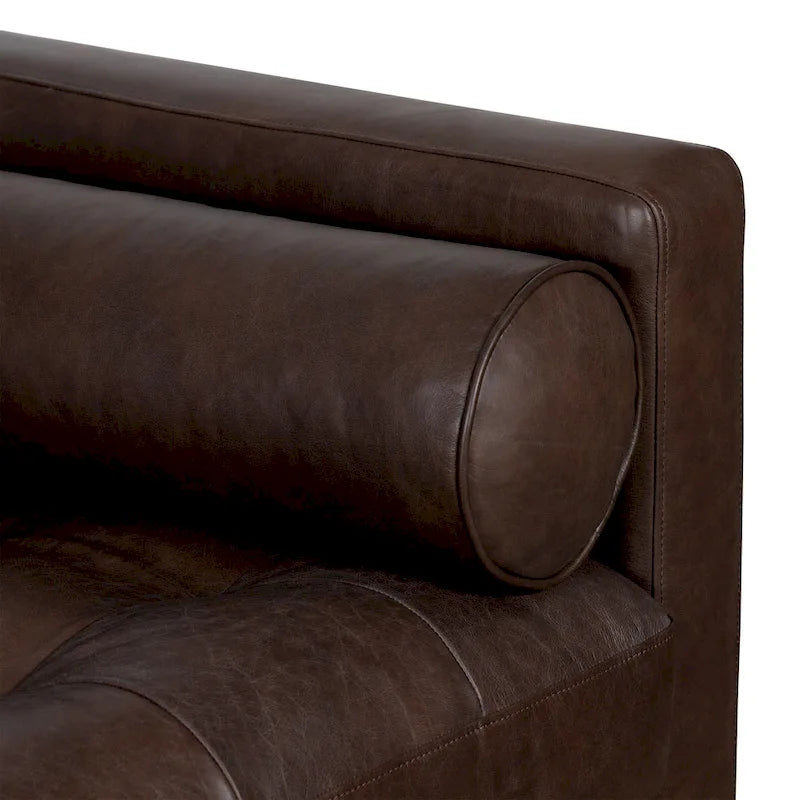 Left Sectional Sofa, Italian Leather, 4 Colors, Seats 3–4