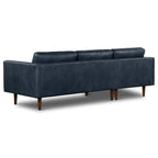 Left Sectional Sofa, Italian Leather, 4 Colors, Seats 3–4