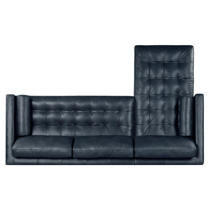 Left Sectional Sofa, Italian Leather, 4 Colors, Seats 3–4