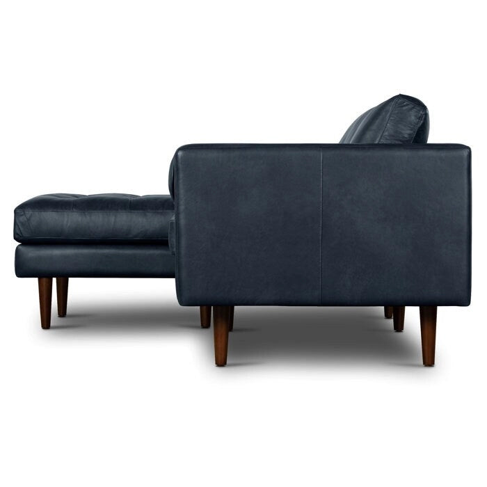 Left Sectional Sofa, Italian Leather, 4 Colors, Seats 3–4