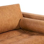 Left Sectional Sofa, Italian Leather, 4 Colors, Seats 3–4