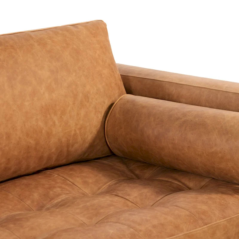 Left Sectional Sofa, Italian Leather, 4 Colors, Seats 3–4