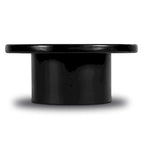 Black Round Wood Coffee Table, Single Pedestal, 1–2 Person