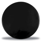 Black Round Wood Coffee Table, Single Pedestal, 1–2 Person