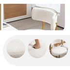 White/Brown/Black/Off-White Mid-Century Dining Chair, Upholstered, Set of 2