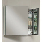 Silver Mirror Medicine Cabinet, Wall Mount/Recessed, Single User