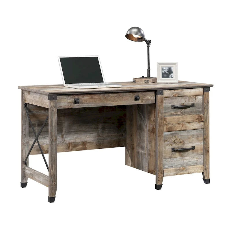 Coffee Oak / Washington Cherry / Rustic Cedar 3-Drawer Home Office Desk, 1-Person
