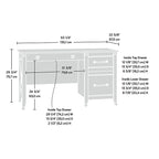 Coffee Oak / Washington Cherry / Rustic Cedar 3-Drawer Home Office Desk, 1-Person
