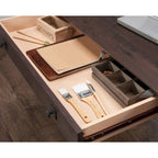 Coffee Oak / Washington Cherry / Rustic Cedar 3-Drawer Home Office Desk, 1-Person