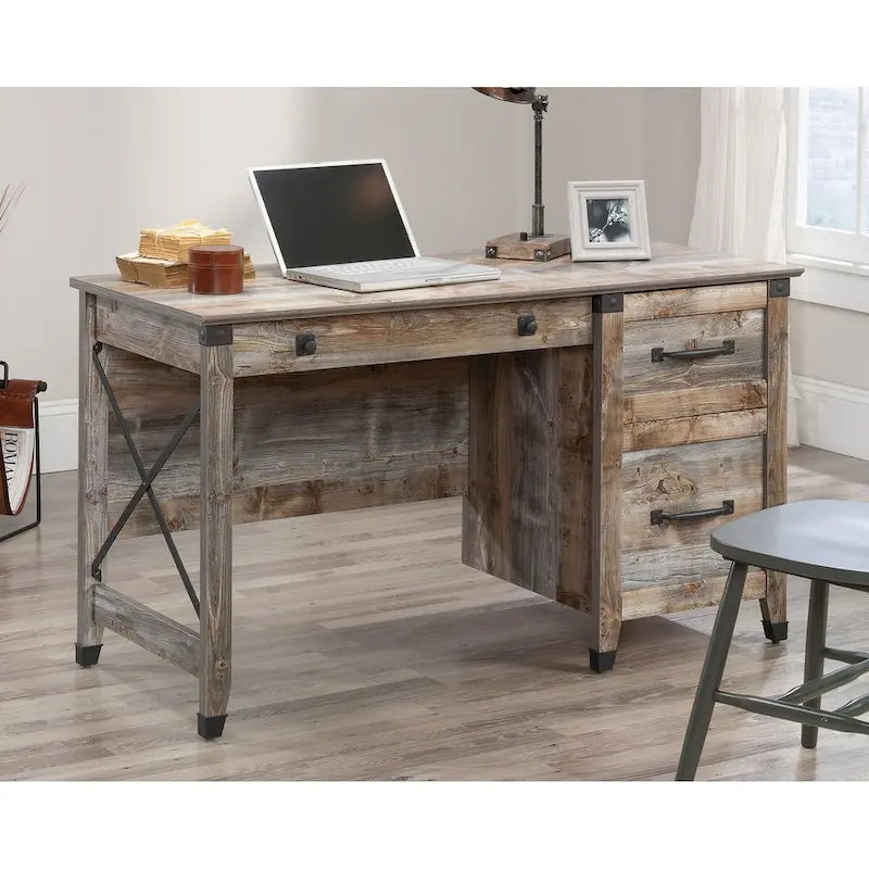 Coffee Oak / Washington Cherry / Rustic Cedar 3-Drawer Home Office Desk, 1-Person