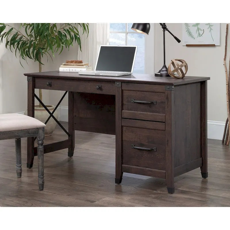 Coffee Oak / Washington Cherry / Rustic Cedar 3-Drawer Home Office Desk, 1-Person