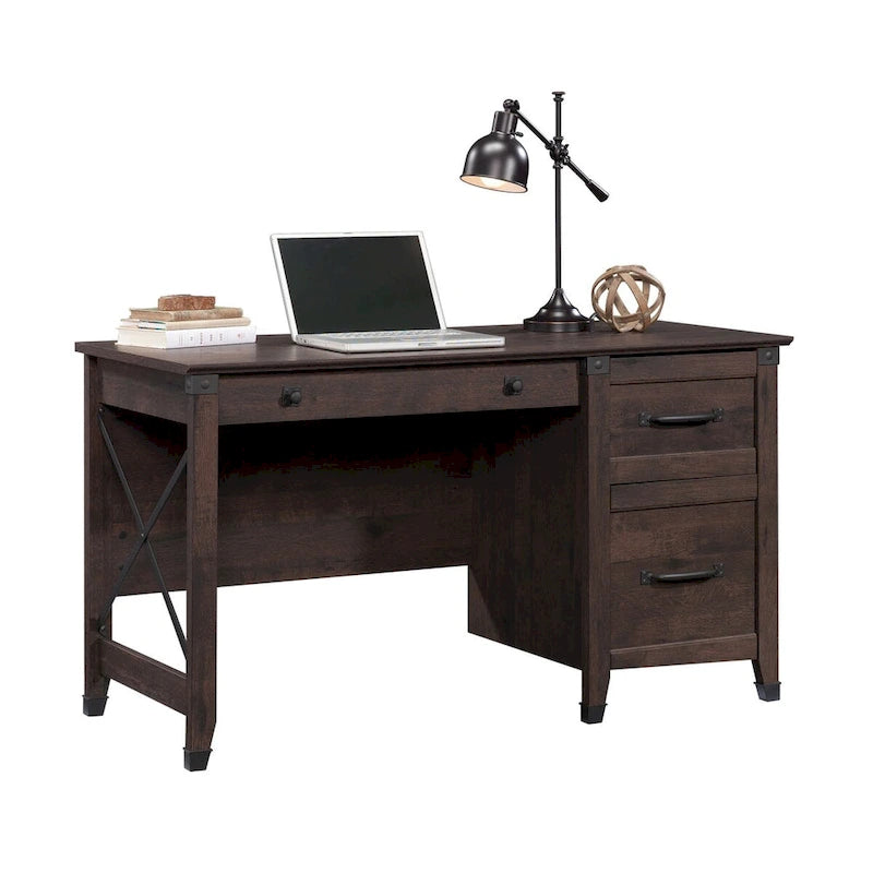 Coffee Oak / Washington Cherry / Rustic Cedar 3-Drawer Home Office Desk, 1-Person