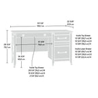 Coffee Oak / Washington Cherry / Rustic Cedar 3-Drawer Home Office Desk, 1-Person