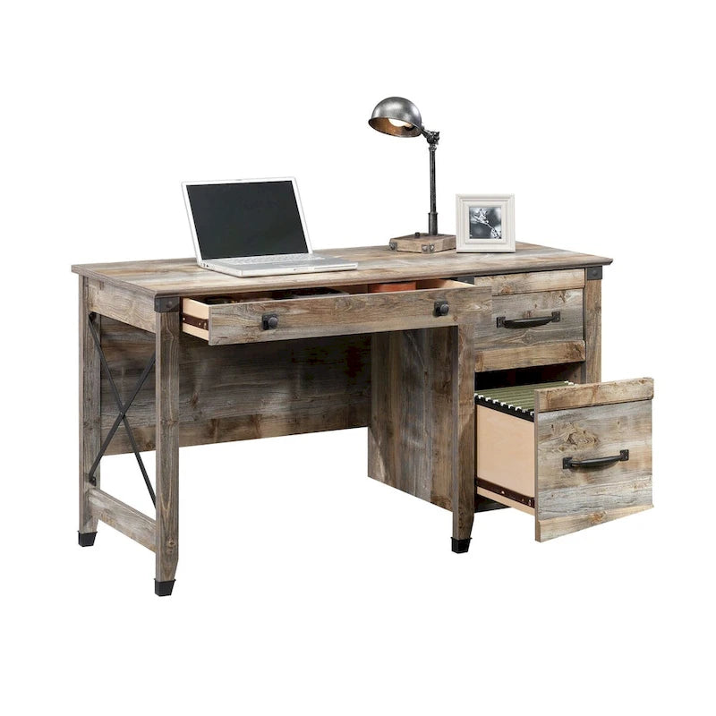 Coffee Oak / Washington Cherry / Rustic Cedar 3-Drawer Home Office Desk, 1-Person