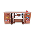 Ash-white / Grey Sewing Cabinet with Hydraulic Lift, Single User