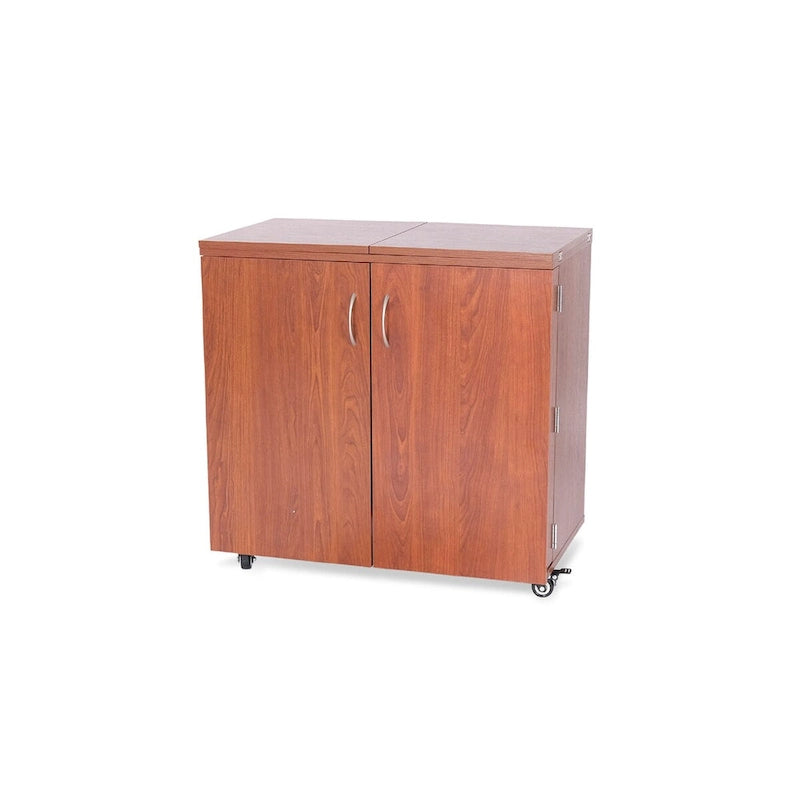 Ash-white / Grey Sewing Cabinet with Hydraulic Lift, Single User