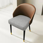 Faux Leather & Fabric Dining Chair, Set of 4 (Brown/Red/Black & Grey)