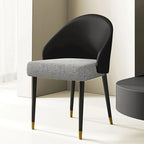 Faux Leather & Fabric Dining Chair, Set of 4 (Brown/Red/Black & Grey)