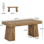 55" Mid-Century Single-Person Office Desk, Trapezoid Base, Black / Light Brown / Grey / Brown