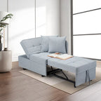 Grey / Black / Dark Blue / Beige Pull-Out Sofa Chair Bed, 3-in-1 Adjustable, Seats 2