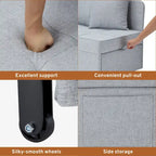 Grey / Black / Dark Blue / Beige Pull-Out Sofa Chair Bed, 3-in-1 Adjustable, Seats 2