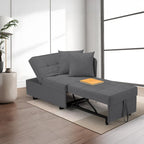 Grey / Black / Dark Blue / Beige Pull-Out Sofa Chair Bed, 3-in-1 Adjustable, Seats 2