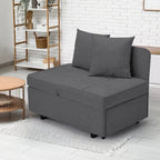 Grey / Black / Dark Blue / Beige Pull-Out Sofa Chair Bed, 3-in-1 Adjustable, Seats 2