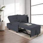 Grey / Black / Dark Blue / Beige Pull-Out Sofa Chair Bed, 3-in-1 Adjustable, Seats 2
