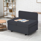 Grey / Black / Dark Blue / Beige Pull-Out Sofa Chair Bed, 3-in-1 Adjustable, Seats 2