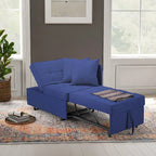 Grey / Black / Dark Blue / Beige Pull-Out Sofa Chair Bed, 3-in-1 Adjustable, Seats 2